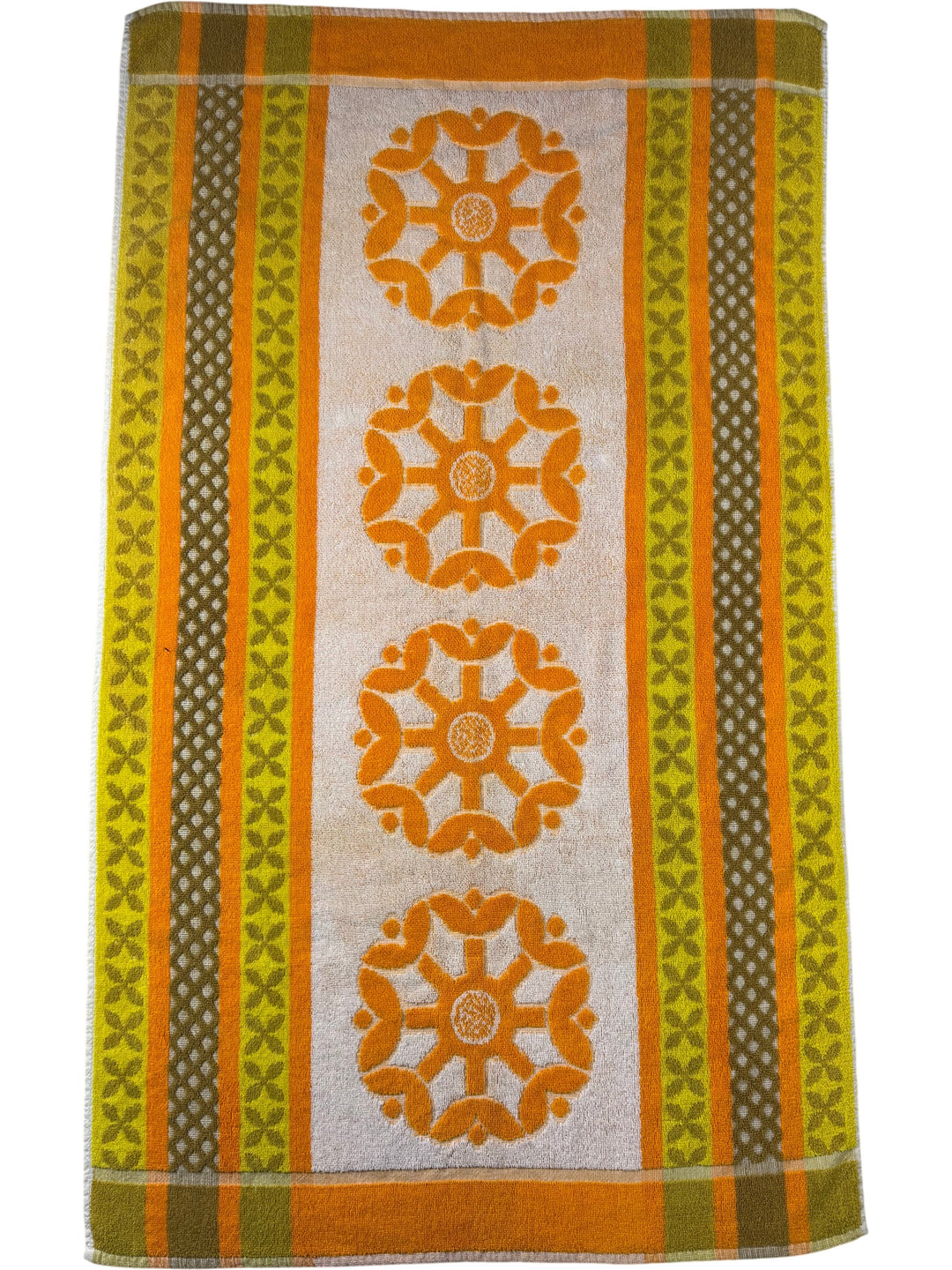 Dorma Retro Orange Patterned Bath Towel - Think Vintage