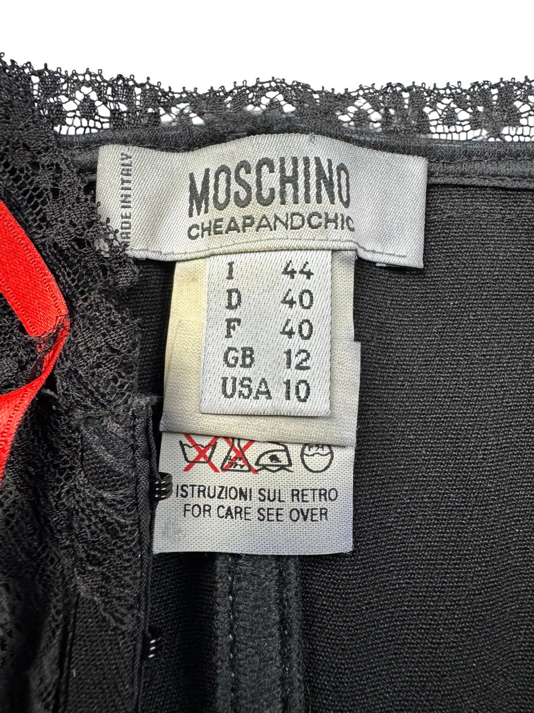 Moschino Black Corset Top - XS