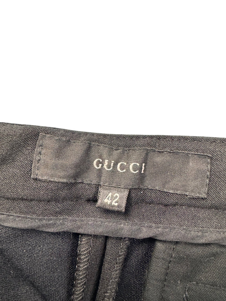 Gucci Black Nylon Flared Pants - W28