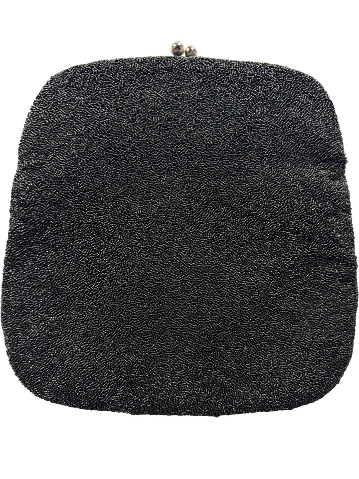Embroidered Black Clutch Bag