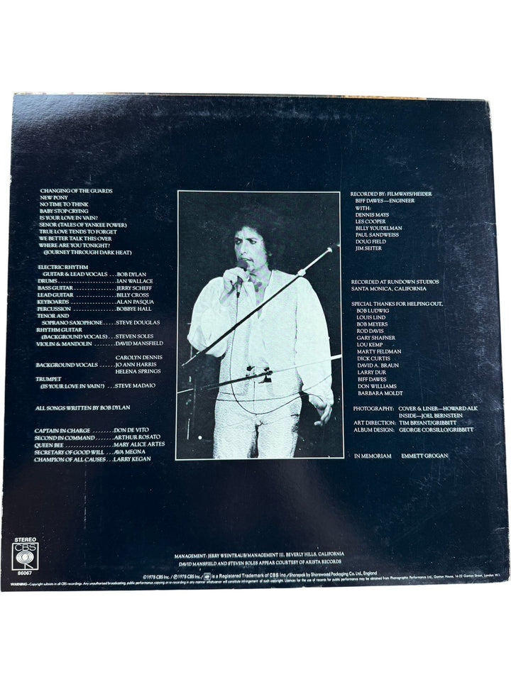 1978 Bob Dylan Street Legal Music Album - Good+