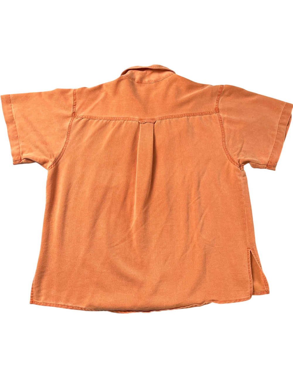 Richards Orange Short Sleeve Shirt - Think Vintage