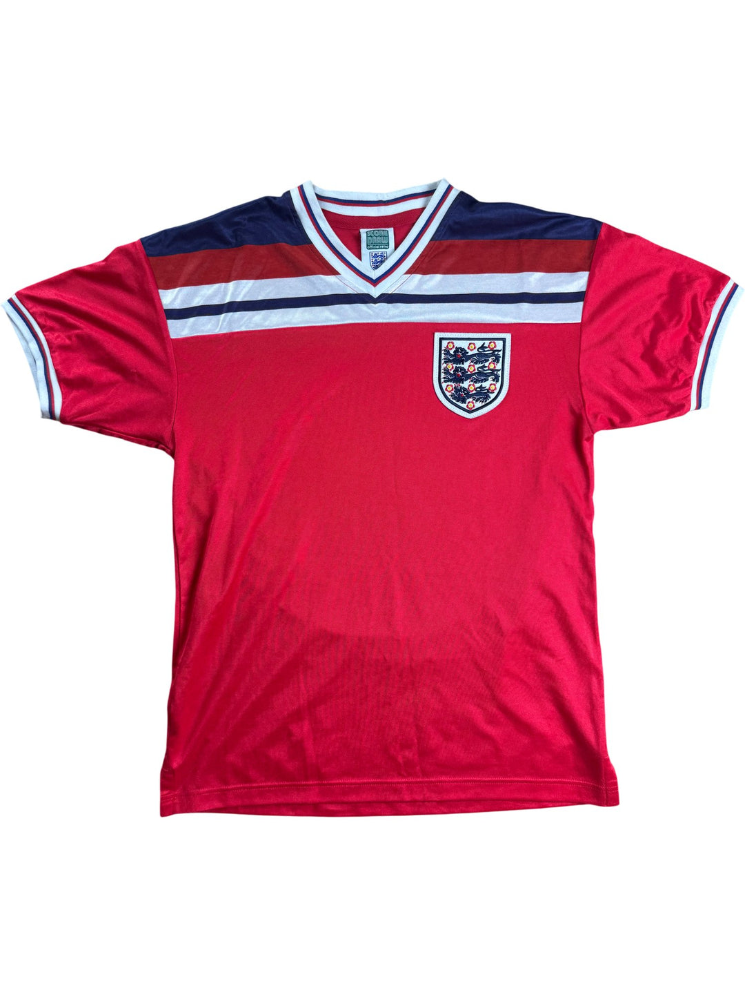 England Score Draw Retro Football Shirt - M
