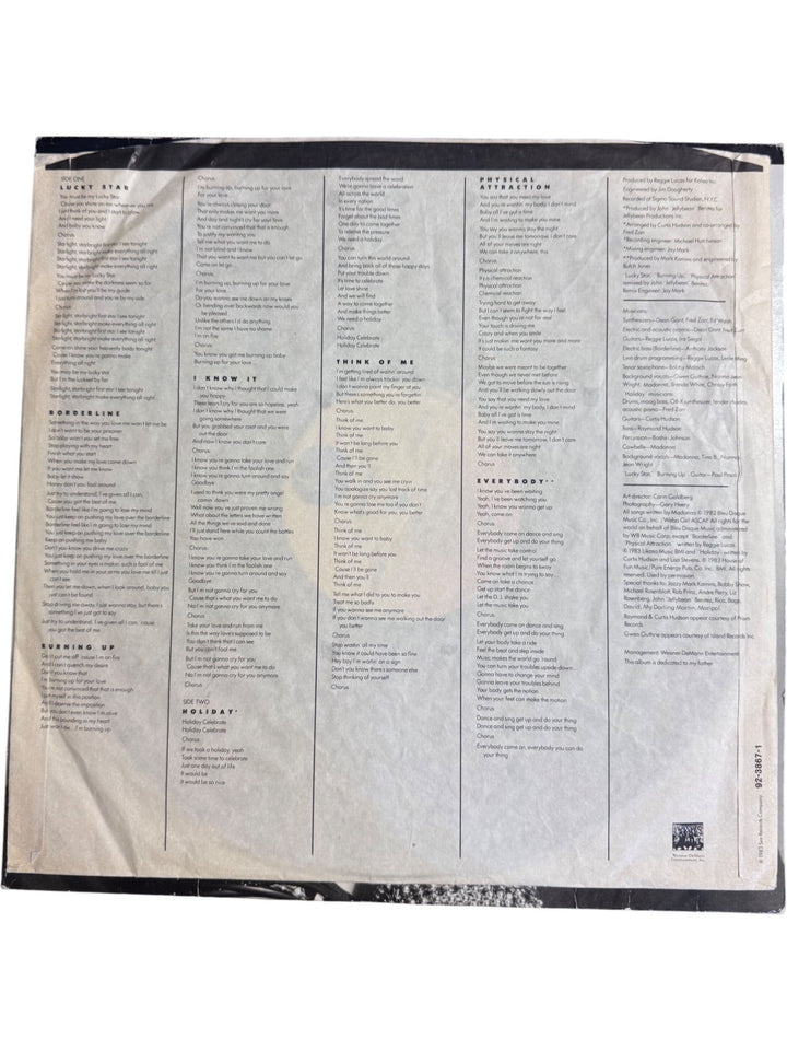 1980s Madonna Album Vinyl - Very Good
