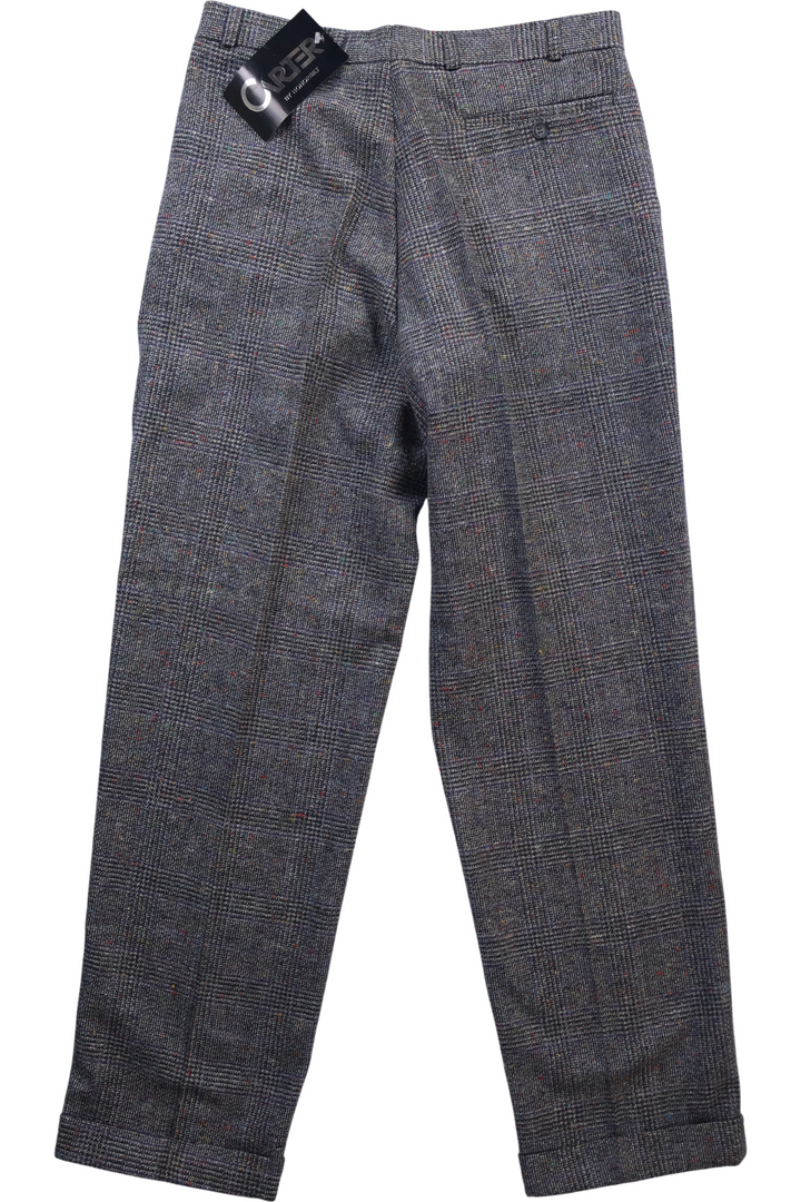 1970s Men's Checkered Wool Trousers - W34 L33 - Think Vintage