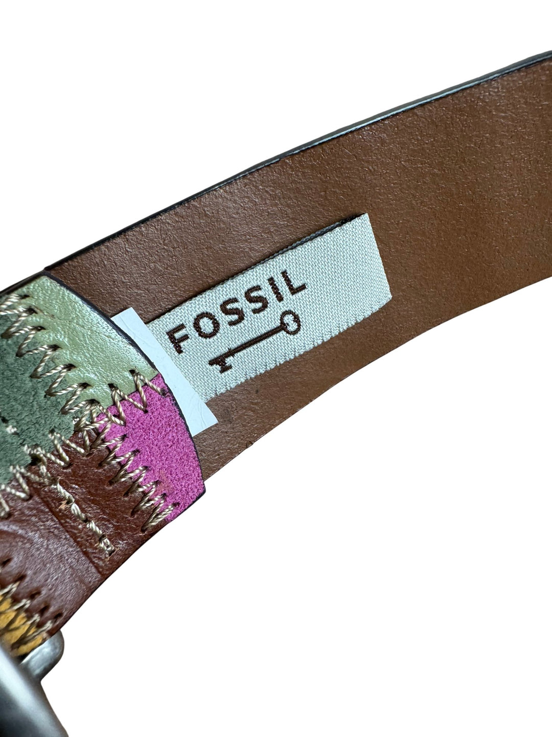 Fossil Patchwork Leather Belt - W33-36