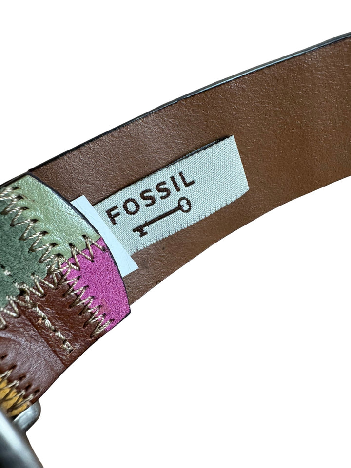 Fossil Patchwork Leather Belt - W33-36
