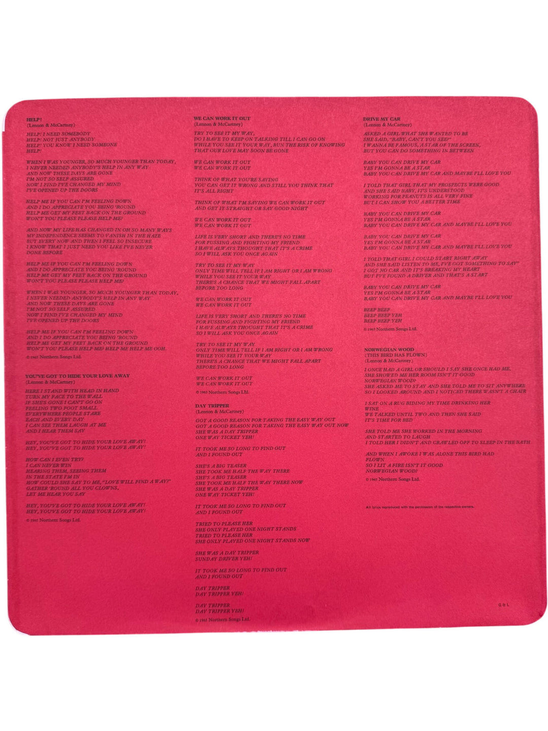 The Beatles Red Vinyl 1962-1966 Album - Very Good