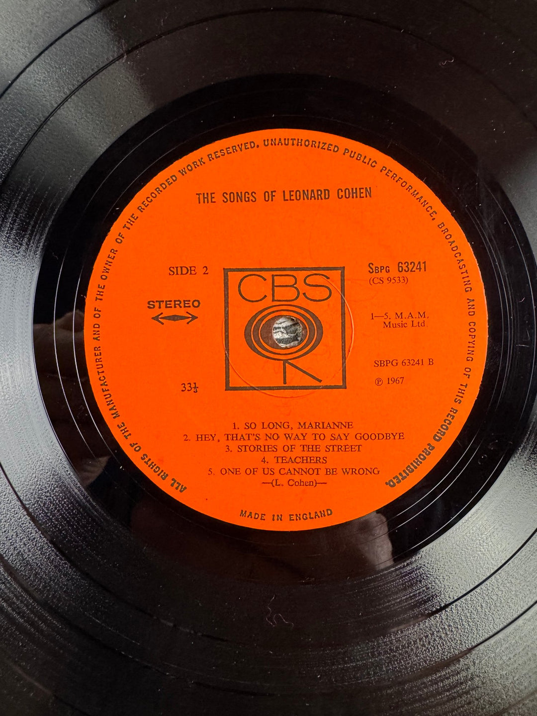 Songs Of Leonard Cohen Vinyl Record - Good