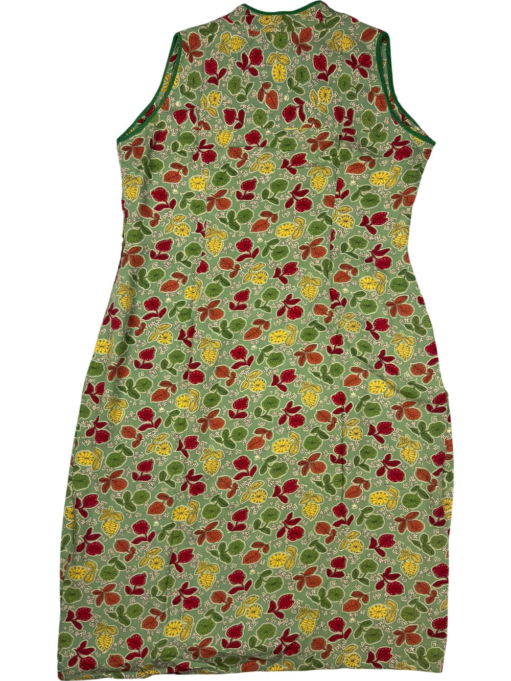 1970s Floral Sleeveless Shift Dress - M - Think Vintage