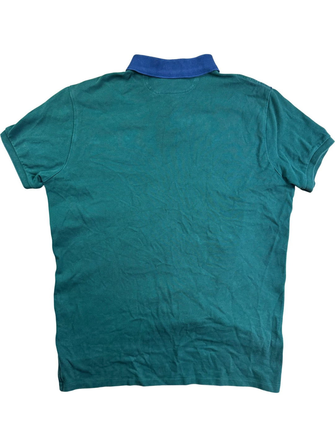 Ralph Lauren Green Polo Shirt with Blue Stripe