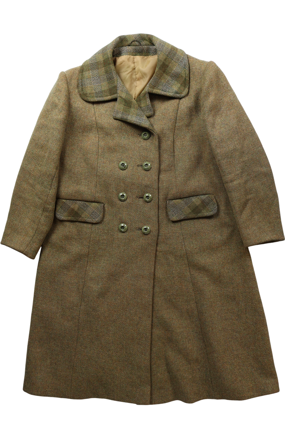 1960s Wool Tweed Pea Coat - Think Vintage