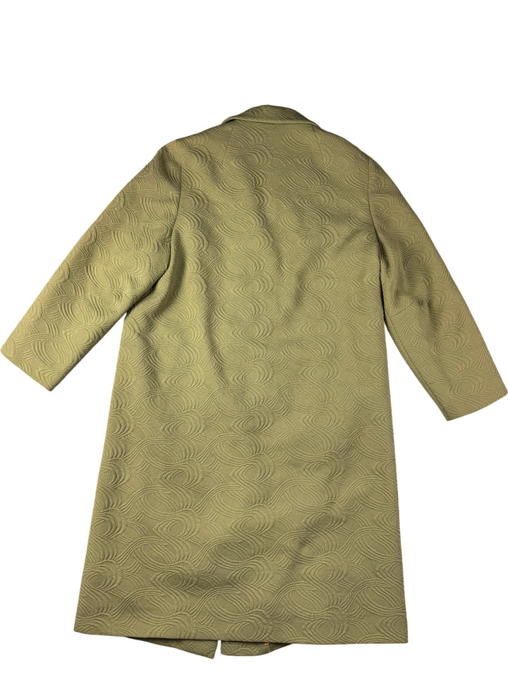 1960s D. H. Evans Green Textured Coat - L