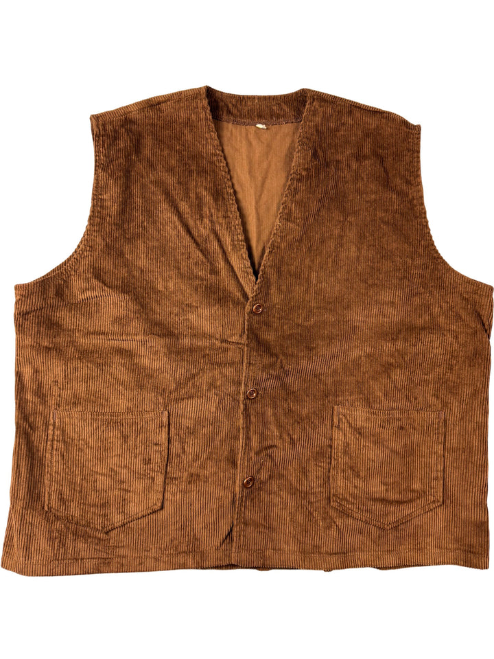 Brown Corduroy Waistcoat - L
