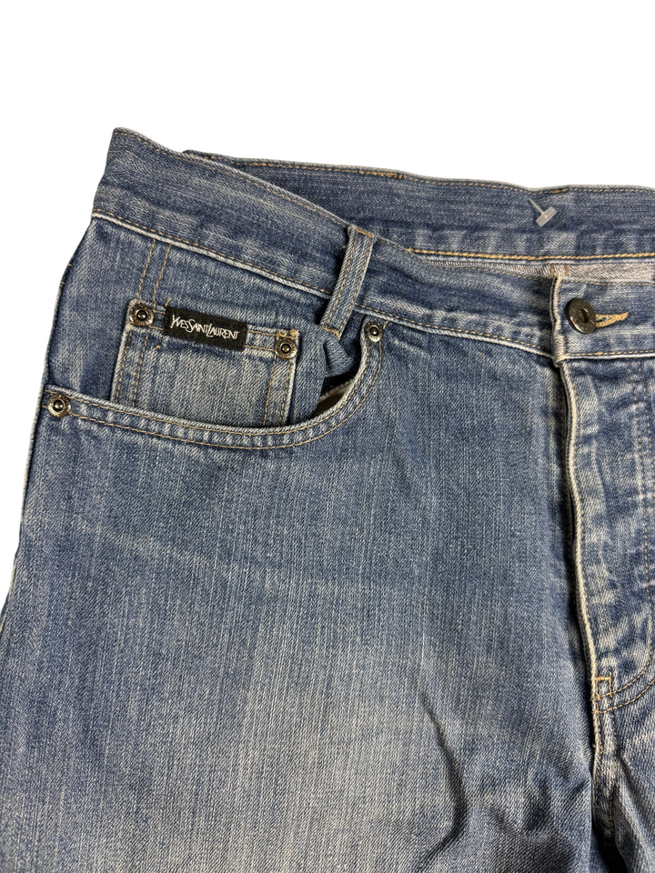 Yves Saint Laurent Medium Wash Denim Jeans - W32 L30 - Think Vintage