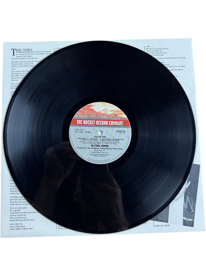 Elton John Ice On Fire Vinyl Album - Good+