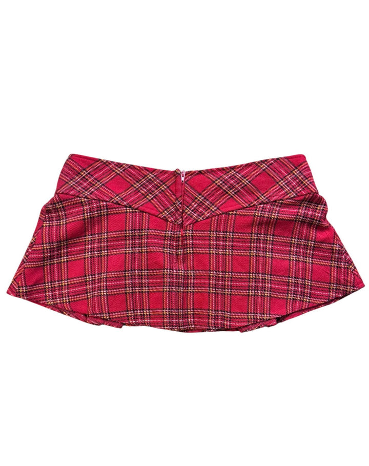 Leg Avenue Red Plaid Mini Skirt