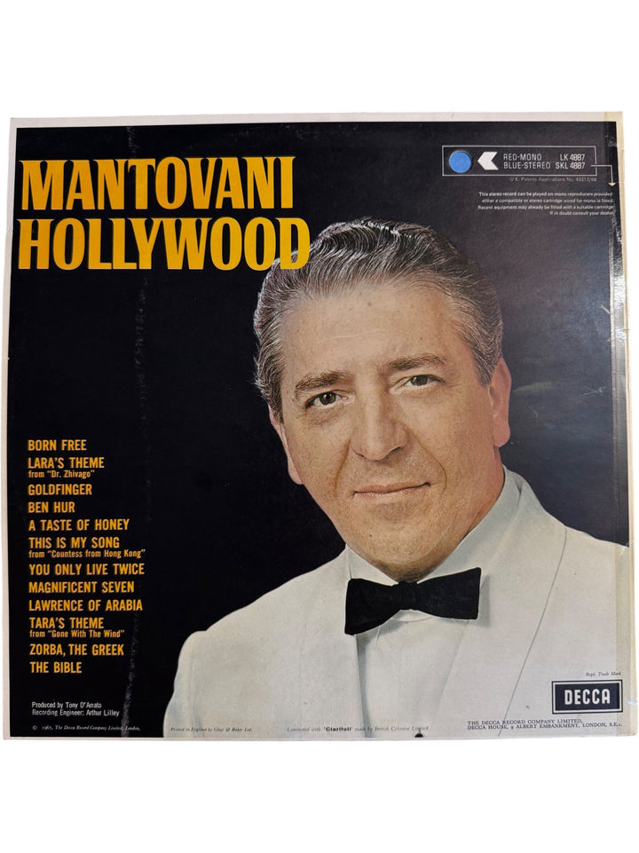 Mantovani Hollywood Decca Record - Very Good