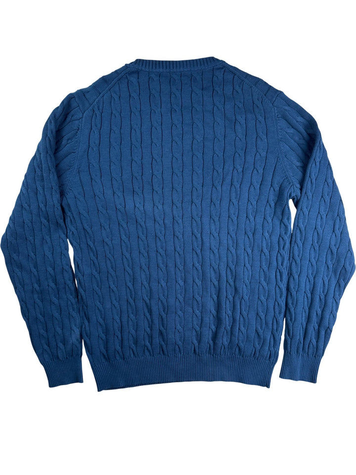 Gant Cotton Cable Crew Sweater Navy - L