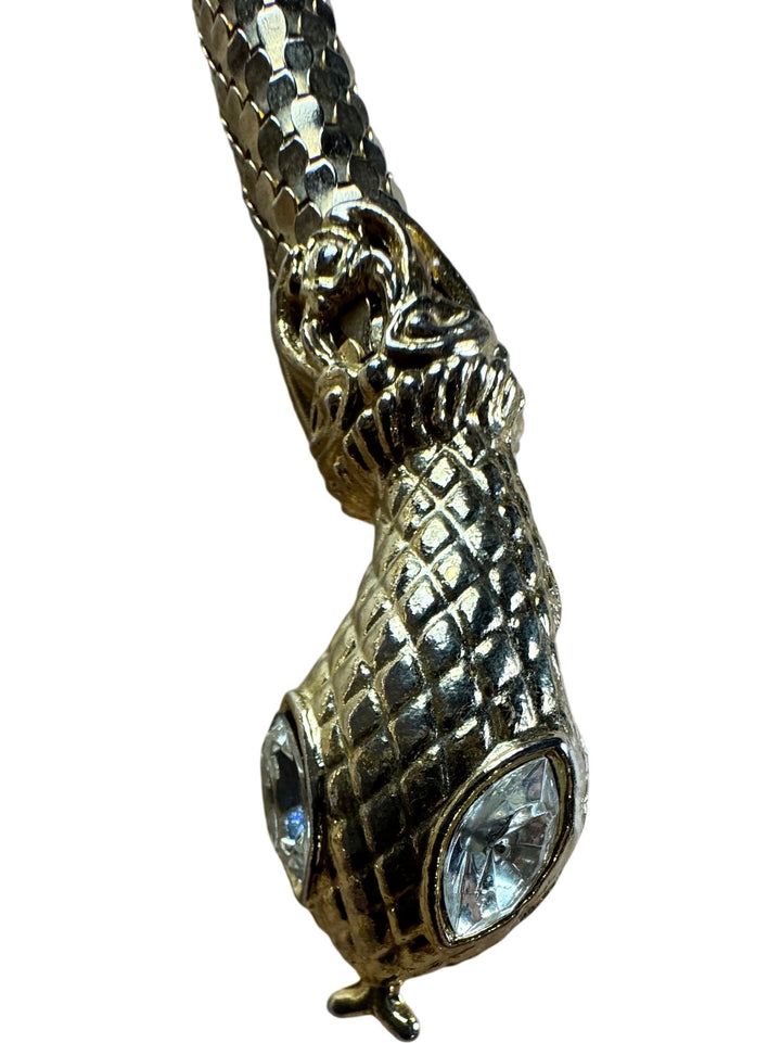 Snake Shape Gold Metal Belt - One Size