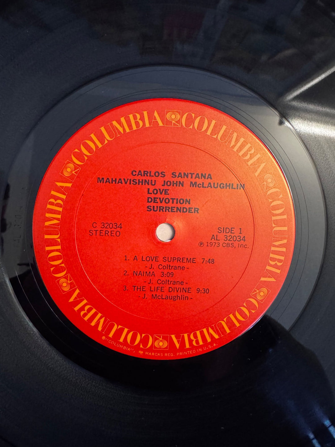 Carlos Santana & Mahavishnu John McLaughlin LP- Very Good