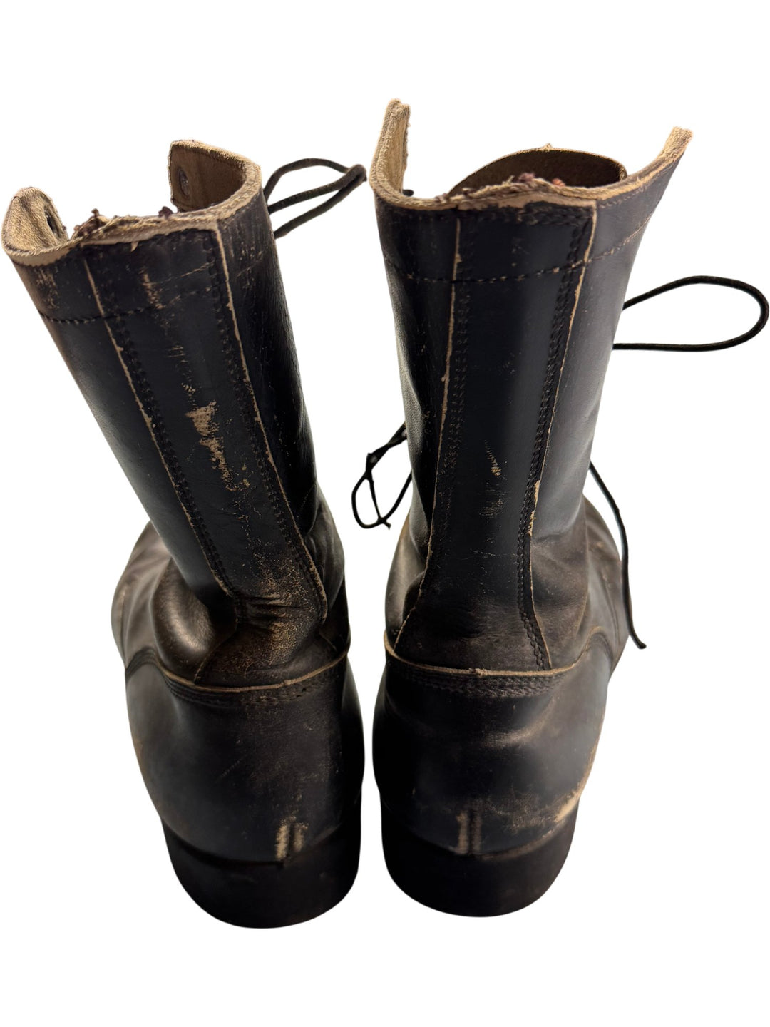 Black Leather Combat Boots - SIZE 12