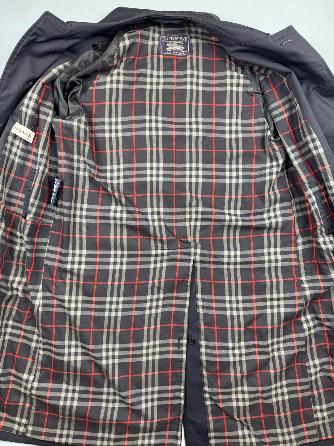 Burberrys Blue Trench Coat - S