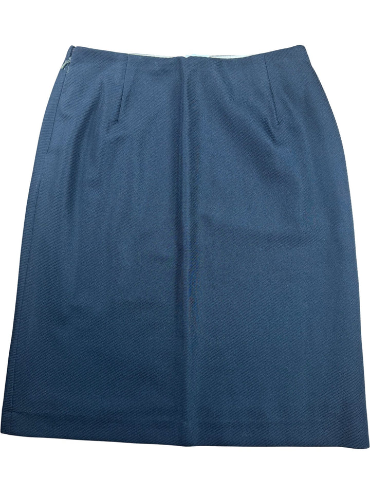 St Michael Blue Crimplene Skirt - W29