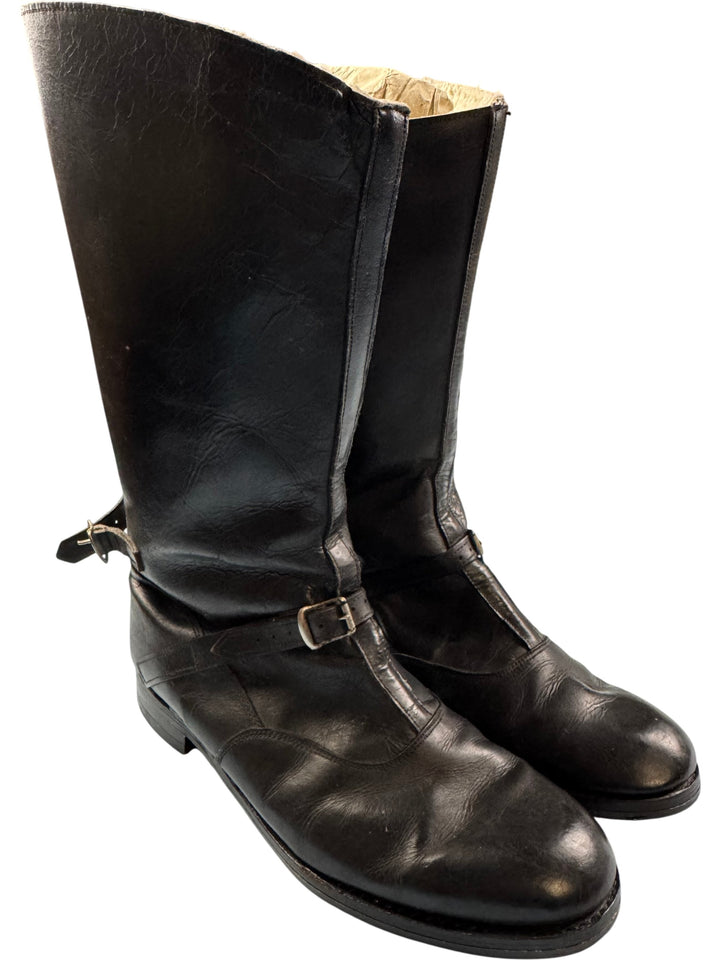Black Leather Riding Boots