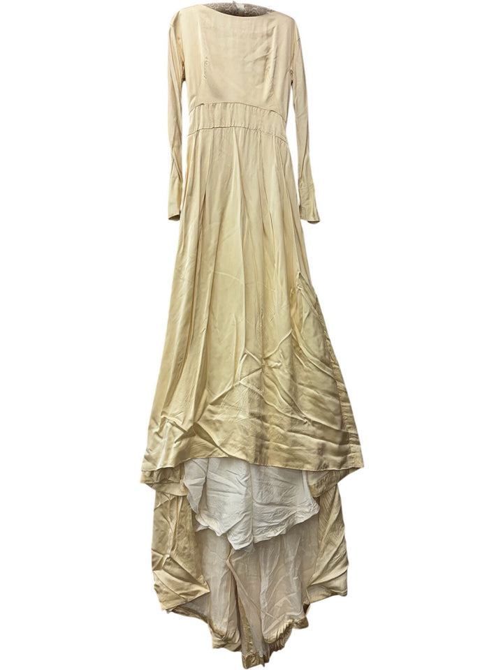 1940s Long Sleeve Ivory Wedding Dress