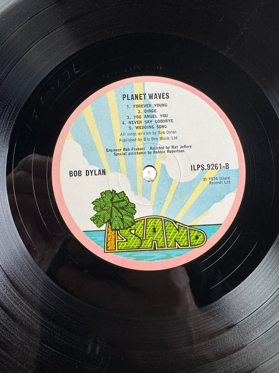 Bob Dylan Planet Waves Vinyl Record - Good+