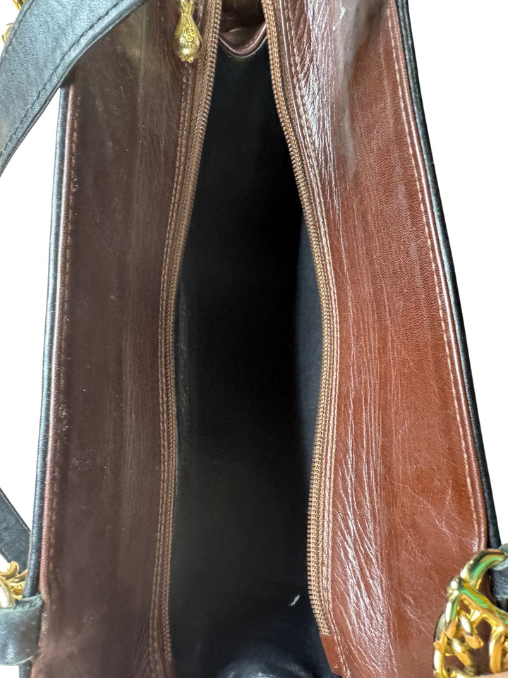 Beverly Feldman Horse Design Leather Saddle Bag