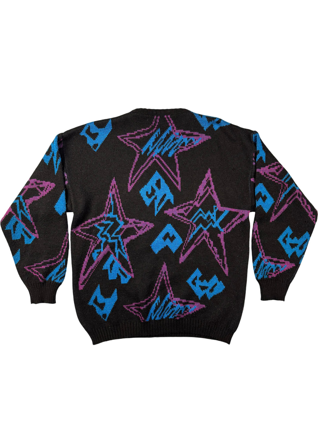 1980s Italian Star Pattern Knit Sweater - Think Vintage
