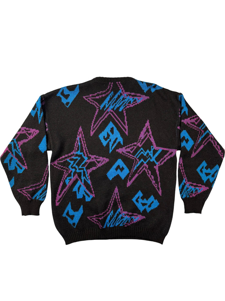 1980s Italian Star Pattern Knit Sweater - Think Vintage
