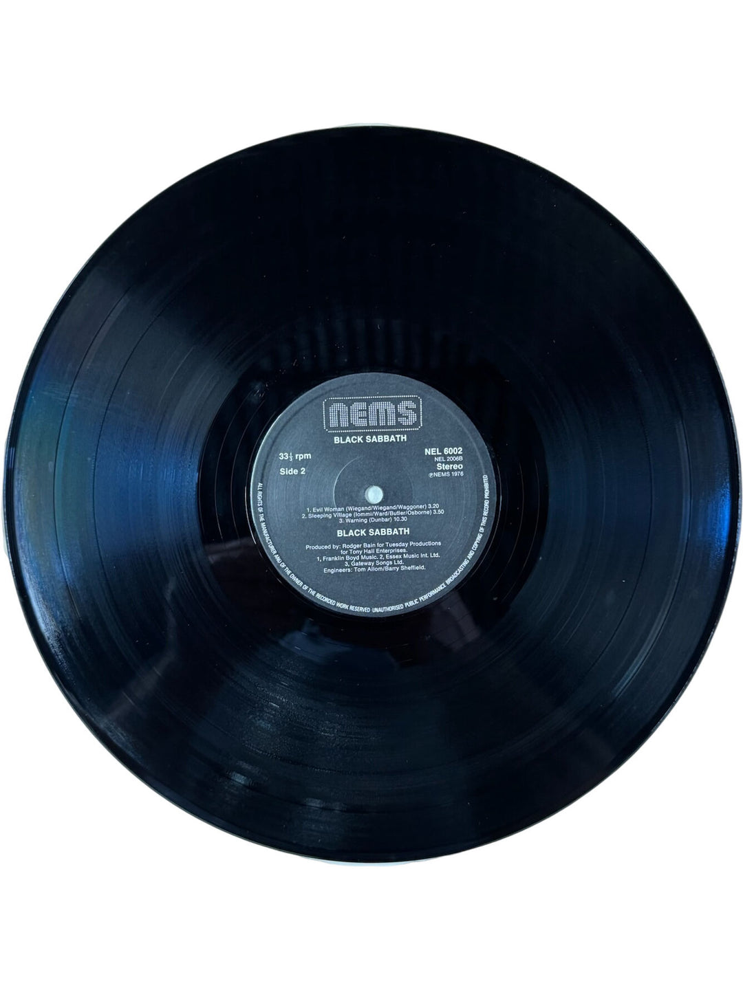 Black Sabbath Self-Titled Album Vinyl - Very Good