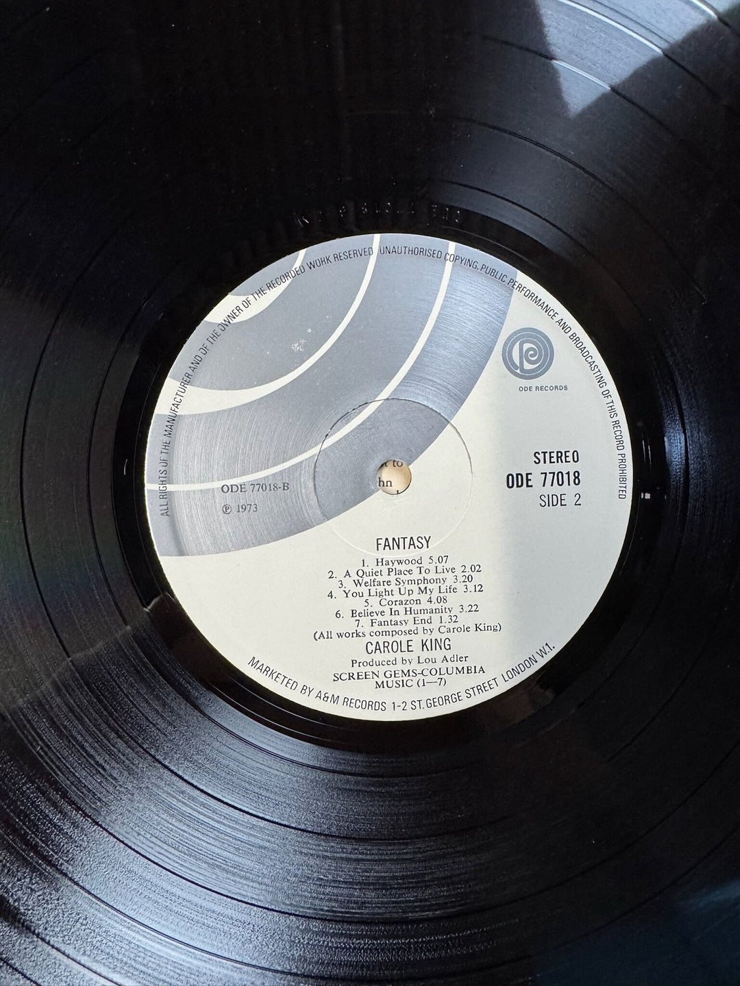 Carole King Fantasy Vinyl Record - Fair