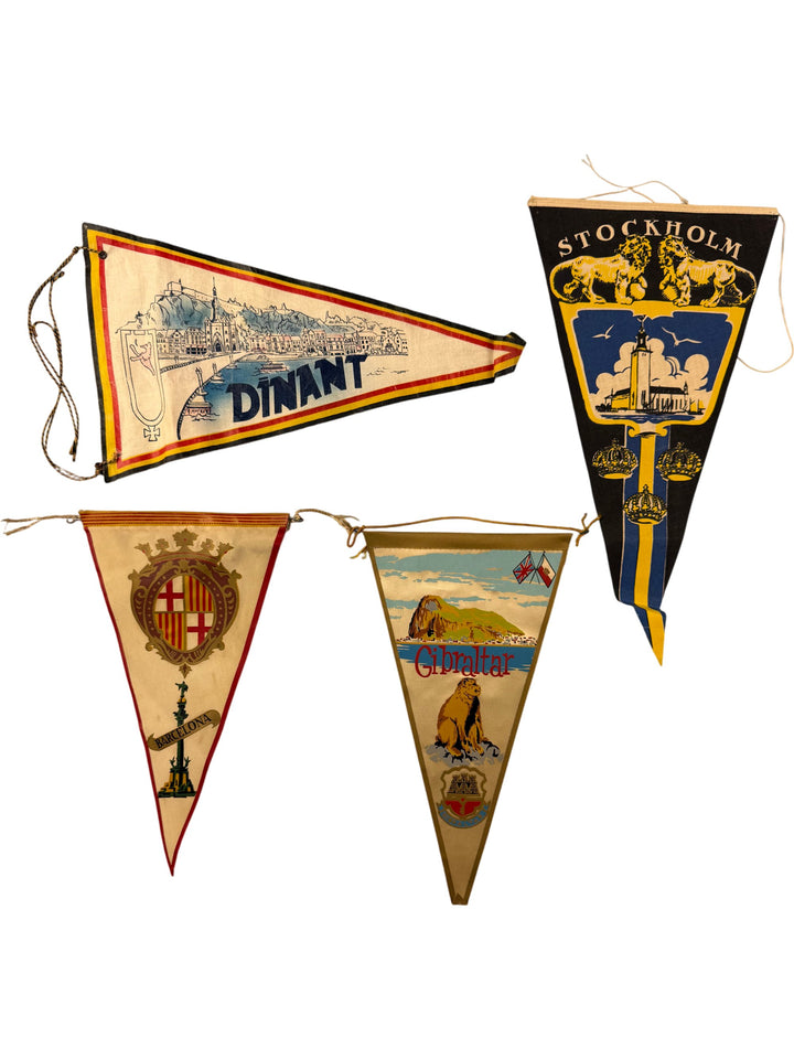 Collection Of Vintage Souvenir Pennants