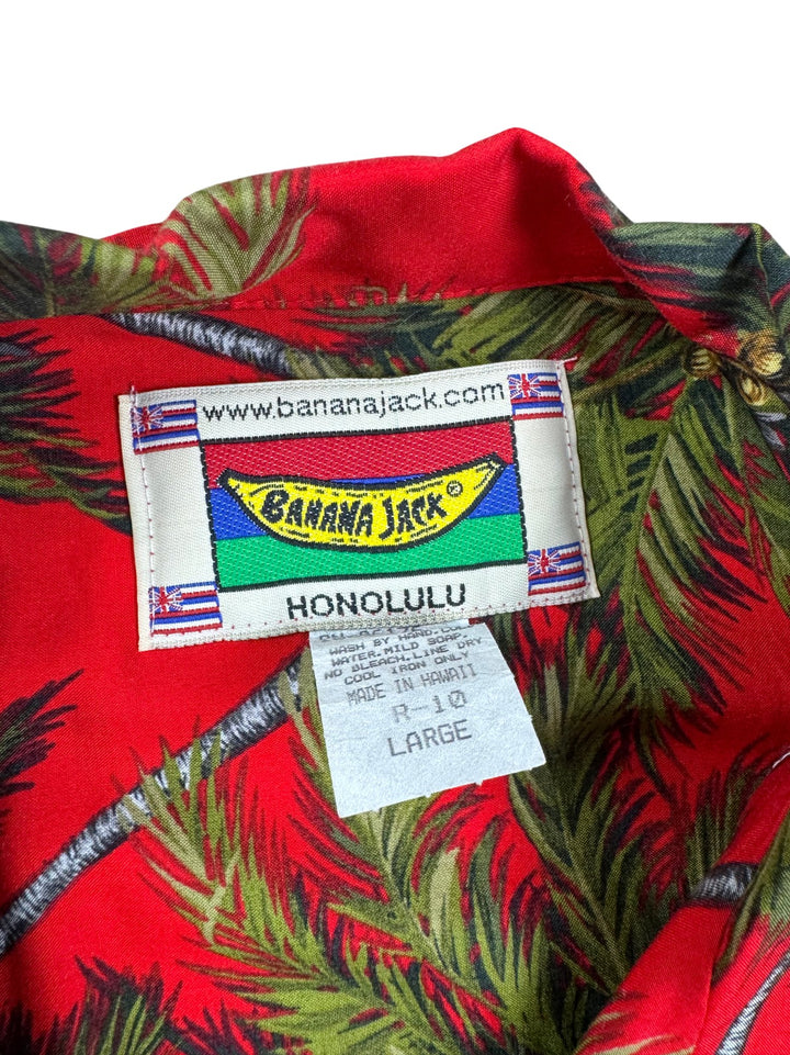 Banana Jack Hawaiian Palm Tree Shirt - XL