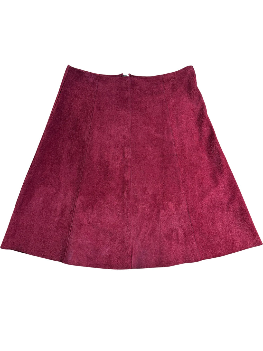 Vintage Red Suede A-Line Skirt - W33