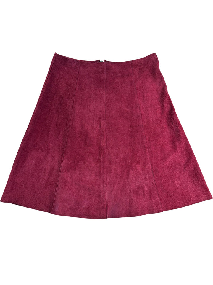 Vintage Red Suede A-Line Skirt - W33