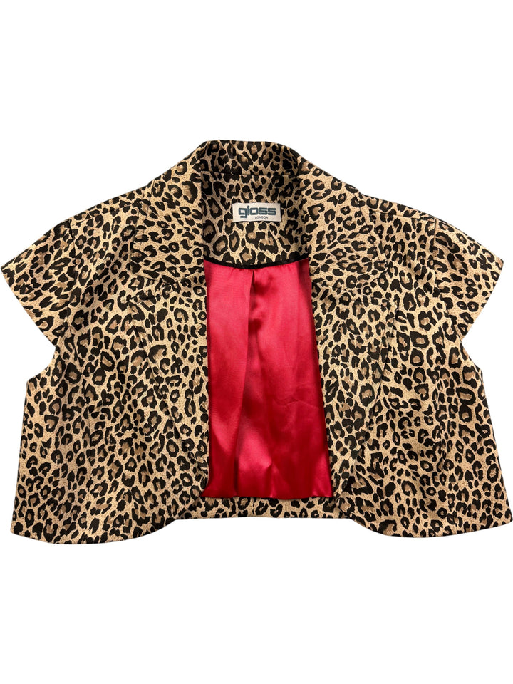 Gloss London Leopard Print Dress With Jacket - M