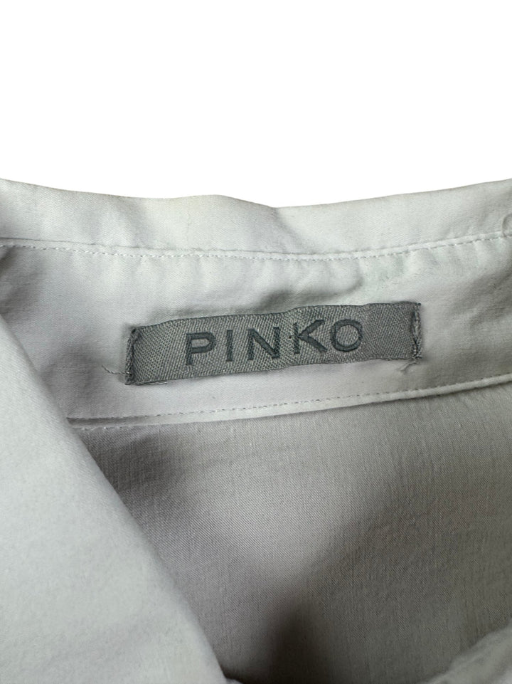 Pinko White Long Sleeve Bodysuit Shirt - S