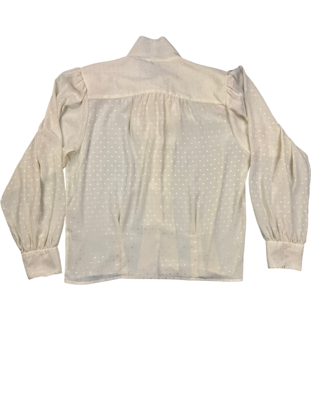 1980s Polka Dot Long Sleeved Blouse - M - Think Vintage