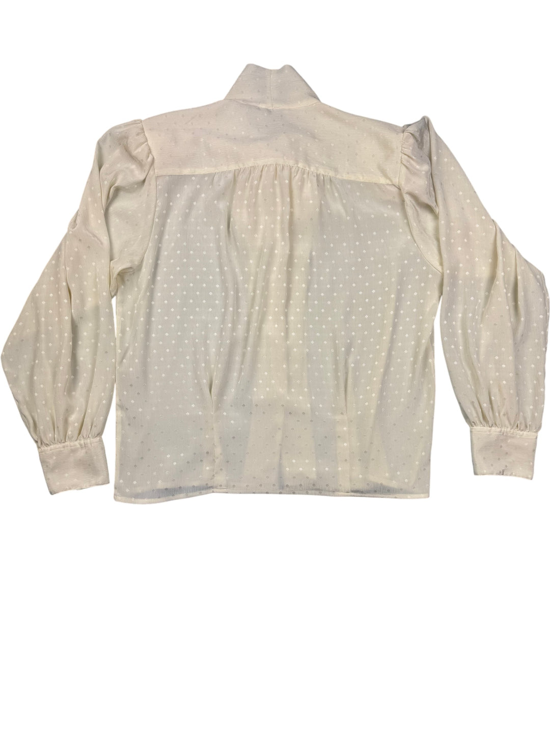 1980s Polka Dot Long Sleeved Blouse - M - Think Vintage
