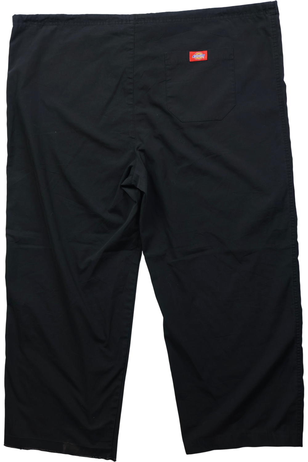 Black Workwear Drawstring Trousers - Think Vintage