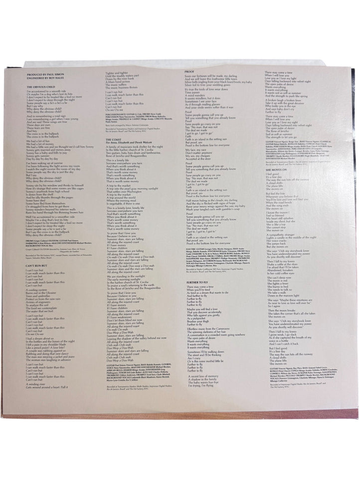 Paul Simon The Rhythm Of The Saints Vinyl - Very Good