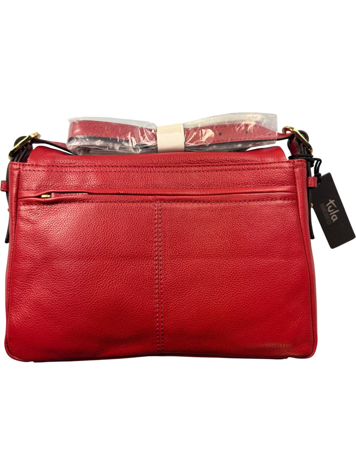 Tula Red Leather Shoulder Bag