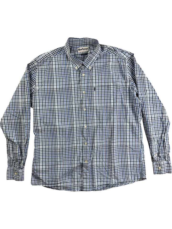 Barbour Blue Checkered Long Sleeve Shirt