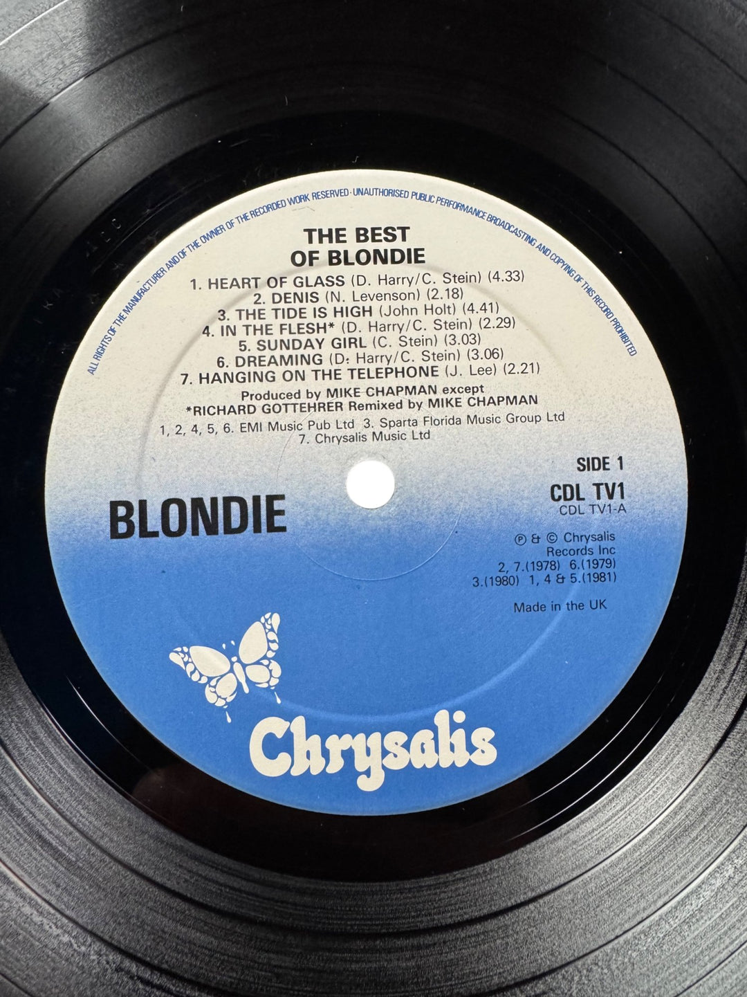 The Best Of Blondie Vinyl Album - Very Good