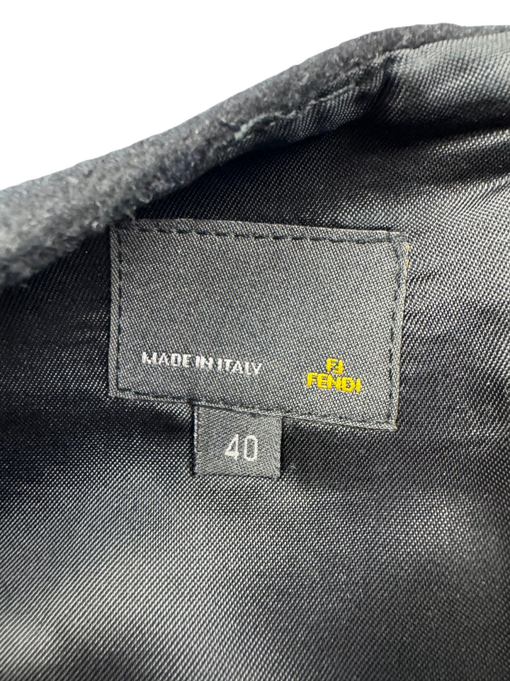 Fendi Black Wool Cashmere Blend Mini Skirt - W31